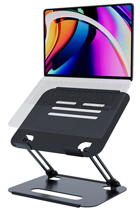 mufamet Basic 2 Tüm Modellerle Uyumlu 50kg kapasite Metal Kolay Ayarlanır Katlanabilir Ergonomik Laptop Standı Yükseltici macbook standı