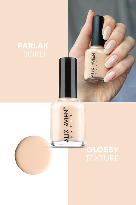 Alix Avien Krem Rengi Oje 06 - Yüksek Pigmentli Uzun Süreli Kalıcılık Hızlı Kuruma - Nail Lacquer 06