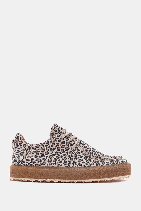 Bestyle Paris Kadın Leopar Gerçek Deri Sneaker