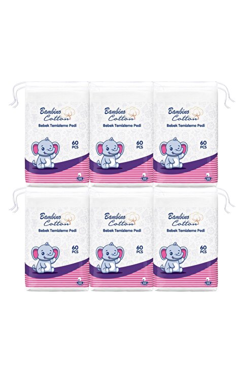Bambino Cotton Bebe Temizleme Pamuğu 60'lı x 6