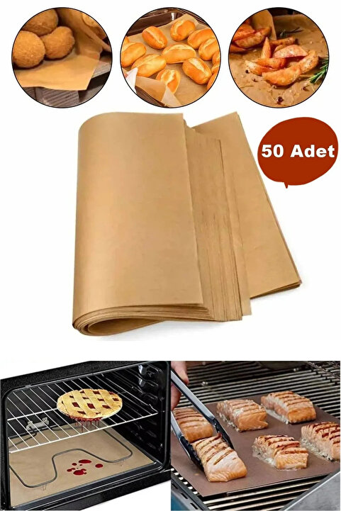 Kaşbaşı Home Fırınlanabilir Kendinden Yağlı Pişirme Kağıdı 30x40 Tek Kullanımlık Fırın Kağıdı Airfryer Kağıdı