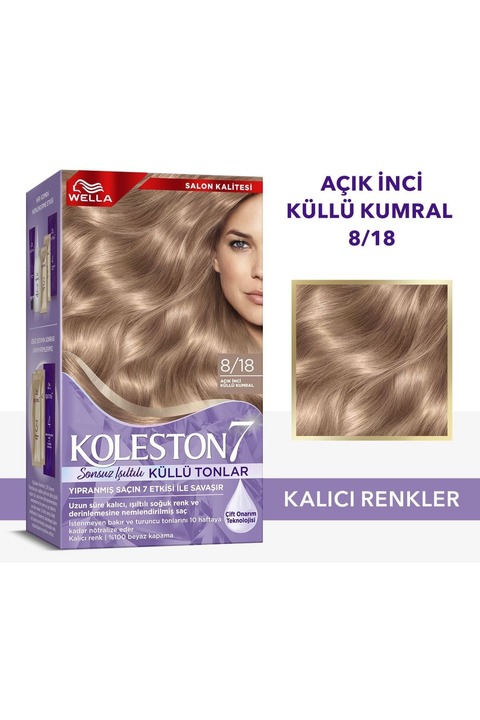 Wella Koleston Supreme Kit Saç Boyası 8/18 Açık Inci Küllü Kumral
