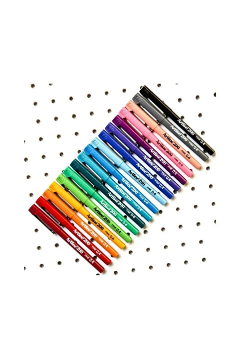 Genel Markalar 200 Fineliner 0.4 Mm Ince Uçlu Yazı Ve Çizim Kalemi 10 Renk Set
