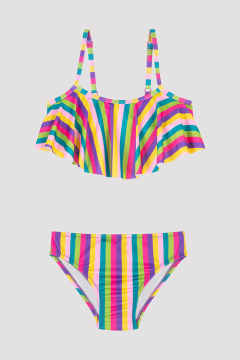 Penti Kız Çocuk Çizgili Bandeau Bikini Takımı