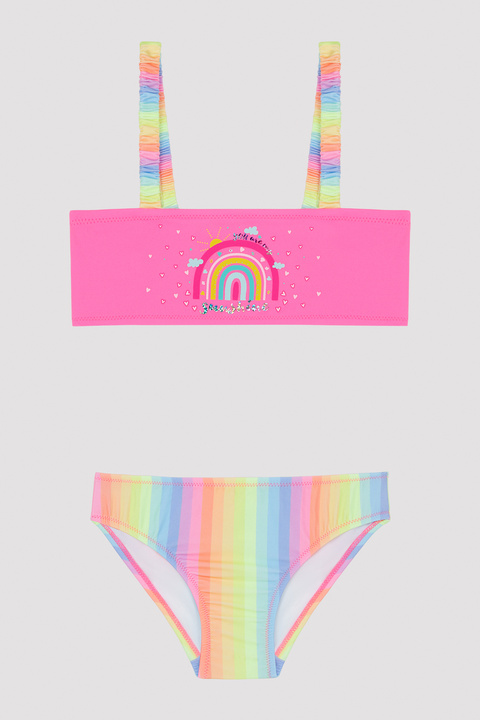 Penti Kız Çocuk Gökkuşağı Straplez Bikini Takımı