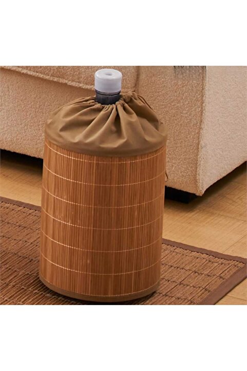 MEHAY HOME LÜX Bambu Damacana Kılıfı Kumaş Korumalı İpli 52*42 CM 19 LT Kılıf -Bambu