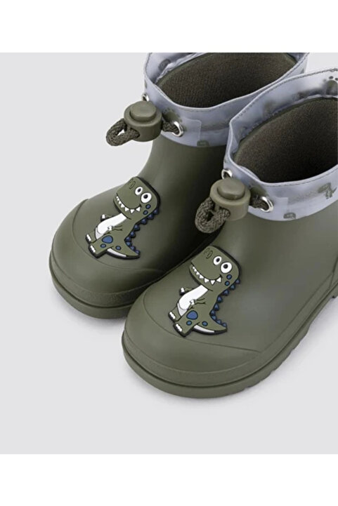 IGOR W10323-050 Mendi Dino Çocuk Yağmur Çizmesi Koyu Yeşil