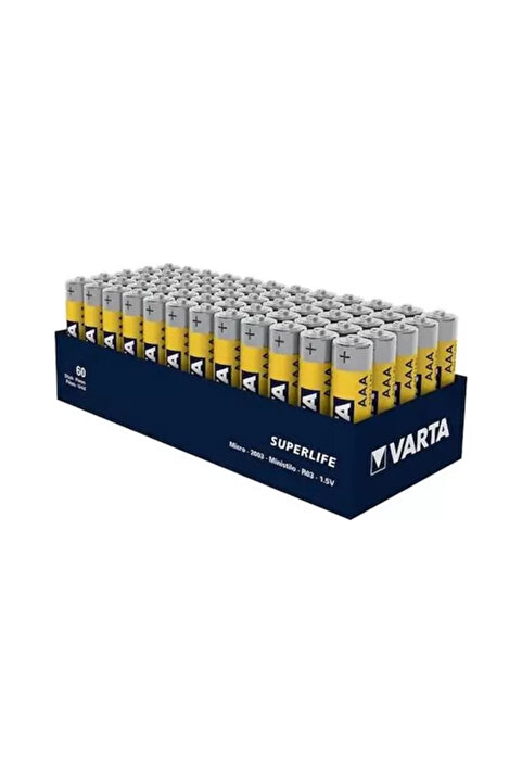 Varta 60 Adet İnce Pil Aaa Superlife Çinko Karbon Kumanda Pili