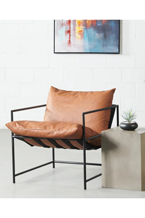 Dopa Sller Modern Tasarım Berjer Metal Iskeletli Portatif Berjer Flok Kumaş Döşeme Salon Dizayn