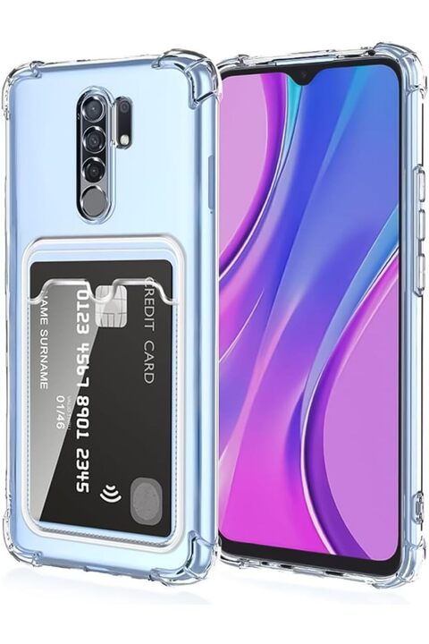 Fibaks Redmi Note 8 Pro Kılıf Kamera ve Köşe Korumalı Arkası Kartlıklı Cüzdanlı Darbe Emici Kapak