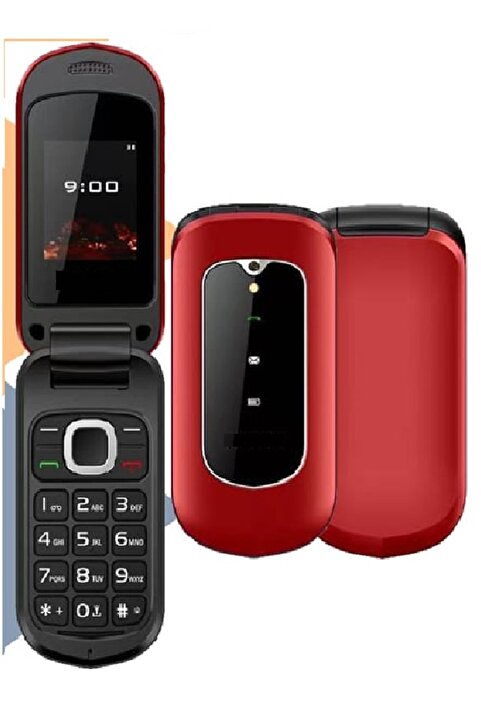 JAXEL Hızlı Arama Özellikli Aktif Kapaklı Kırmızı Tuşlu Cep Telefonu
