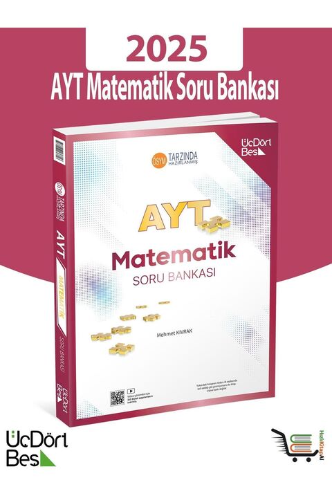 Üç Dört Beş Yayıncılık 2025 AYT Matematik Soru Bankası