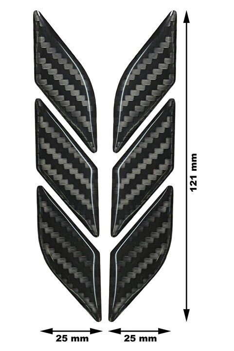 Redline Grafik Motosiklet Karbon 3D Sticker