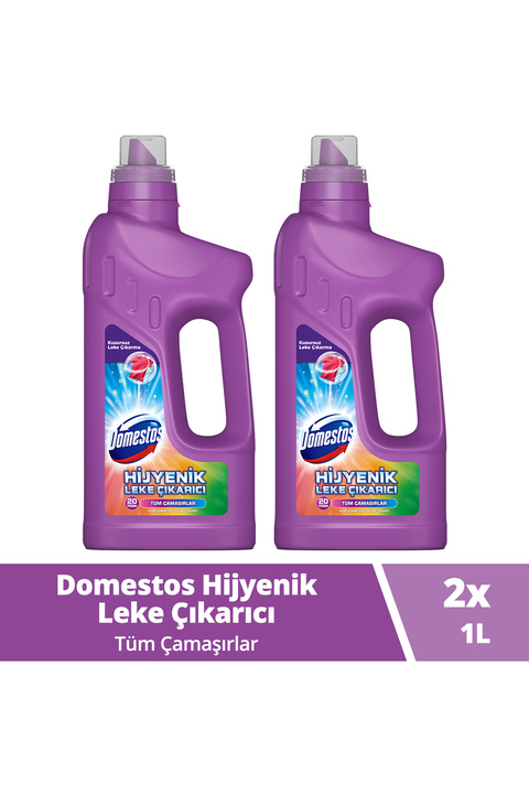 Domestos Hijyenik Sıvı Leke Çıkarıcı Tüm Çamaşırlar 1000 ml 2 Adet