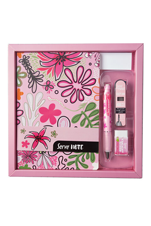 Serve Set - Defter, Serve Deep Uclu Kalem, Silgi