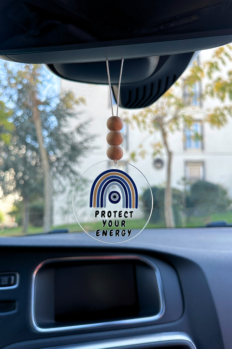 lusidadesign Enerjini Koru Nazar Boncuğu Dikiz Aynası Süsü Hediye Kutulu Araba Süsü