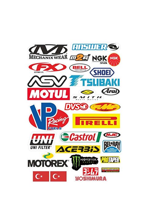 Redline Grafik Motosiklet Marka Sticker Seti