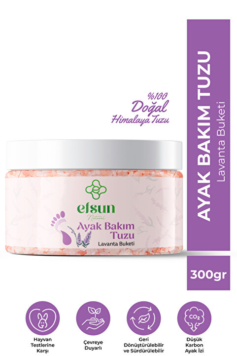 Efsun Natural Rahatlatıcı Koku Giderici Ayak Detoks Tuzu Ayak Bakım Tuzu Lavanta Buketi 300gr