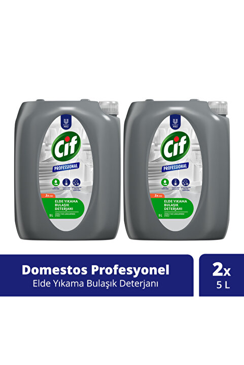 Cif Profesyonel Bulaşık Deterjanı Elde Yıkama 5 L x2