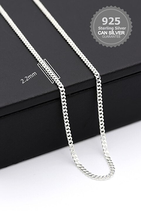 CAN SİLVER 925 Ayar Gümüş 2.2 Mm Gurmet Erkek Kolye