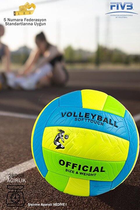 x1marka 1.Kalite Yumuşak Yüzey Dikişli Soft Touch Voleybol Topu İç ve Dış Mekan 5no Çift Astar Eğitici Top