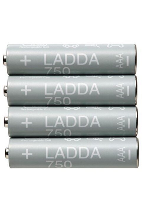 IKEA Ladda Şarj Edilebilir Pil, Hr03 Aaa 1.2v, Pil Kapasitesi: 750 Mah.