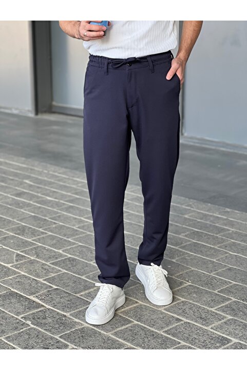 ElitWear Erkek Beli Lastikli Ve Ipli Jogger Chino Pantolon
