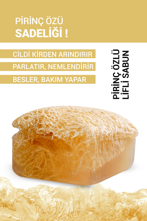 LokmanAVM Kabak Lifli Pirinç Sabunu 100 Gr