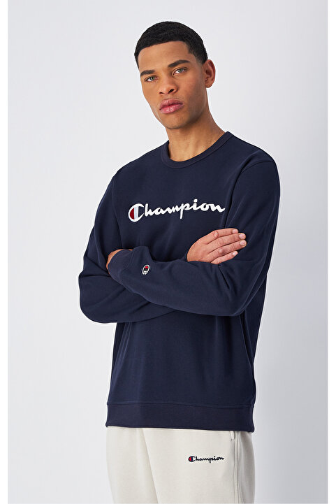 Champion Icons Crewneck Sweatshirt Lacivert Erkek Sweatshirt-220727-BS501