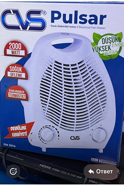 CVS Dn 3014 PULSAR 2000W Elektrikli  Fanlı Isıtıcı