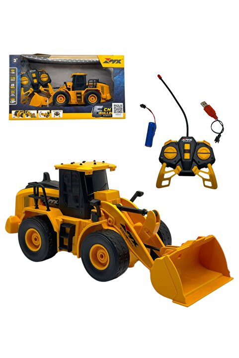 Genel Markalar SCOWETTO  Uzaktan Kumandalı 1:24 Ölçek Dozer Full Fonksiyon Kamyon İş Makinası