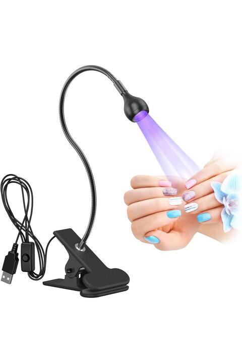 Genel Markalar Portatif Mandallı Mini Uv Led Lamba Manikür Tırnak Kurutucu Siyah 3w