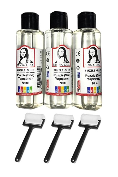 Artlantis Puzzle Yapıştırıcı 70 Ml 3 Adet Ve Silindir Sünger Fırça 3 Adet Monalisa Pazıl Yapıştırıcısı