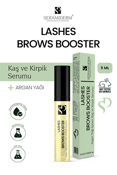 SERAMİDERM Dermatological & Laboratory Argan Yağı İçeren Kaş ve Kirpik Bakım Serumu 5 ml