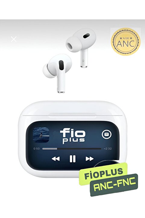 FİOPLUS Air Pro 2 Anc Dokunmatik Ekranlı Bluetooth Kulaklık İos Android Tüm Telefonlara Uyumlu Kulaklık