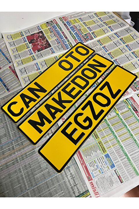 Genel Markalar KİŞİYE ÖZEL SARI DEKOR PLAKA