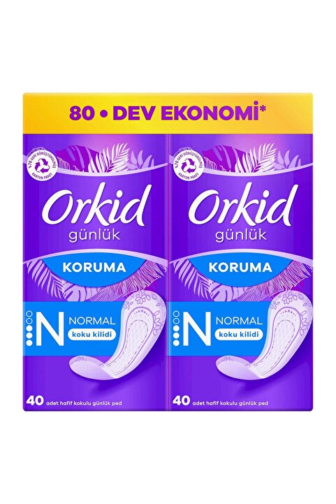 Orkid Günlük Ped Normal Dev Ekonomi Paketi 80 Adet