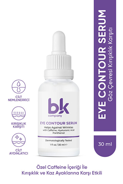 BK COMPANY Göz Altı Aydınlatıcı Ve Kırışıklık Karşıtı Bakım Serumu 30 Ml (caffeine 6% - Regu Age)