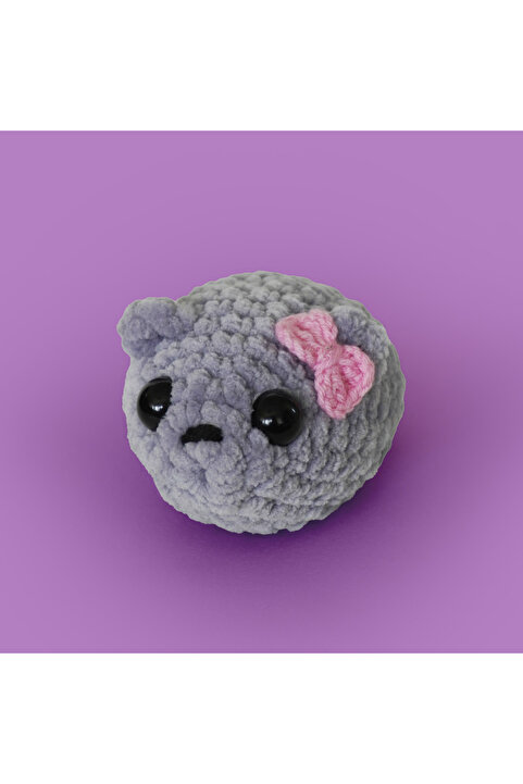 The Gookie Amigurumi Sad Hamster Tığ Kiti, Amigurumi Örgü Seti Tığ Işi Örgü Oyuncak