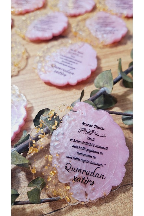 SevgiliAtolyemm Pembe Epoksi Magnet 5 Adet Bebek Hediyelik Söz Nişan