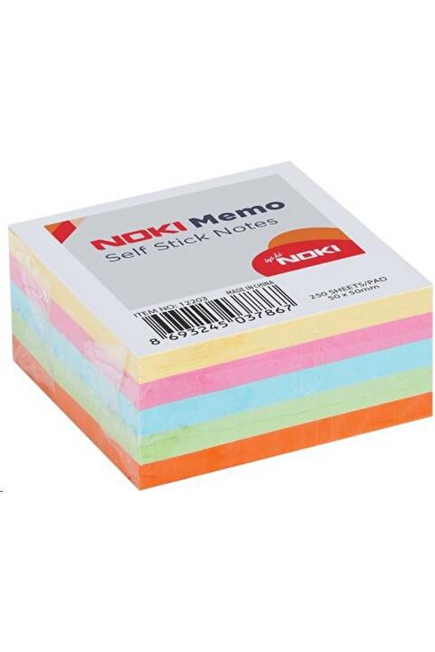 Noki 50*50 Yapışkanlı Mini Not Kağıdı Pastel Renk 250 Li