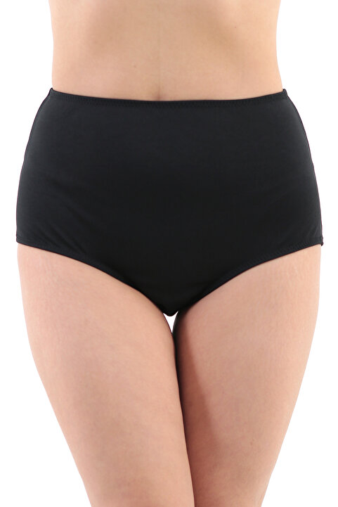 Sea Queen Kadın Büyük Beden Yüksek Bel Likralı Kumaş Toparlayıcı Deniz & Havuza Uygun Bikini Altı