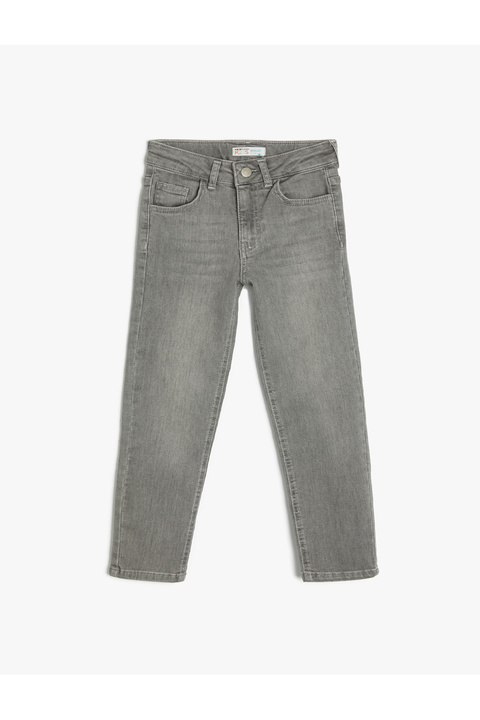 Koton Rahat Bol Kesim Kot Pantolon- Regular Jean