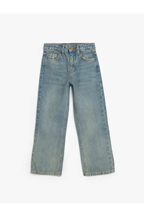 Koton Kot Pantolon Düz Paça Cepli Pamuklu- Straight Jean