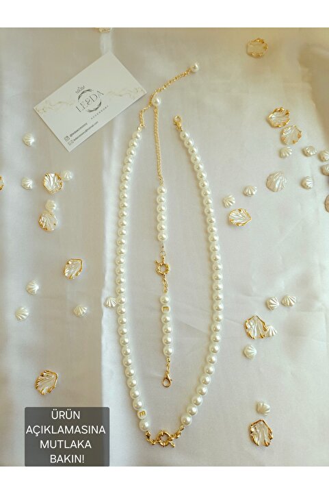 LE&DA Accessory Kişiselleştirilebilir Harfli İnci Gemici Kilit Set HARF VE İNCİ BOYUTUNU BELİRTMEYİ UNUTMAYINIZ