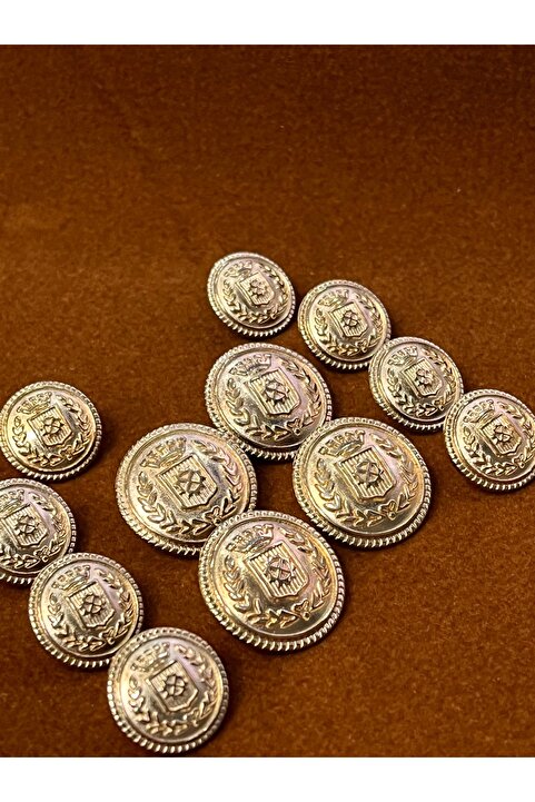 ODDA TASARIM ATÖLYESİ Z.a.r.a En Trend Gold Blazer Ceket Düğme Seti1 (4 BÜYÜK-6 KÜÇÜK)
