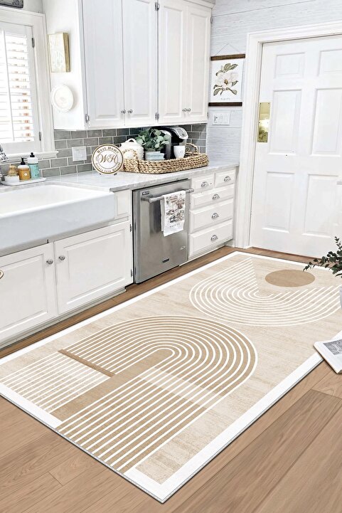 West Home Makinede yıkanabilir kaymaz taban leke tutmaz bohem mutfak halısı salon halısı ve yolluk