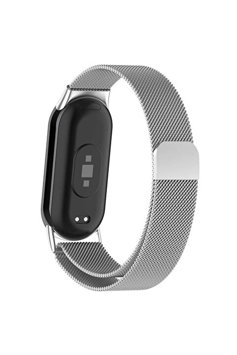 KRETON Mi Band 8 , Mi Band 9 Ve Mi Band 10 Ile Uyumlu Kordon Hasır Örgü Metal Mıknatıslı Kayış