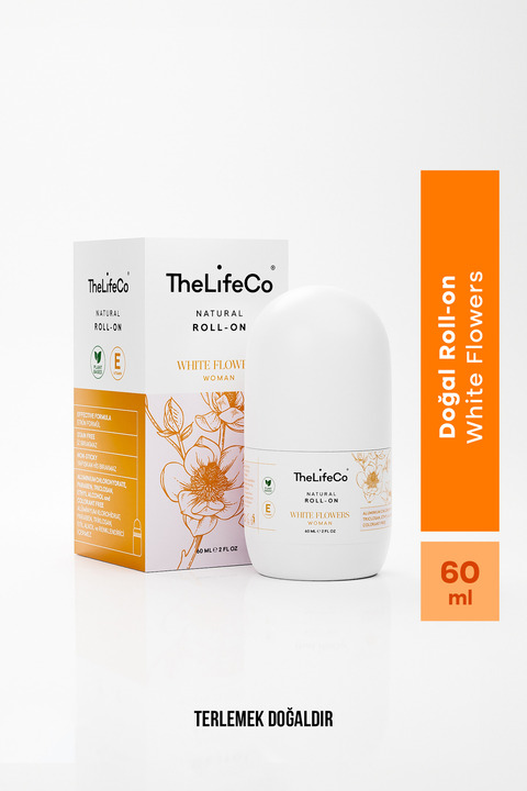 TheLifeCo %100 Doğal Roll-on Deodorant White Flowers 60 ml – Kadın