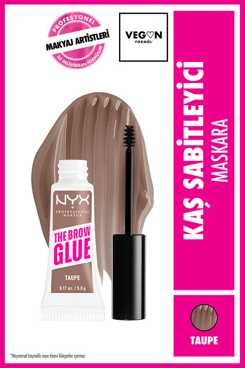 NYX Professional Makeup The Brow Glue Instant Brow Styler Kaş Sabitleyici Maskara - Taupe